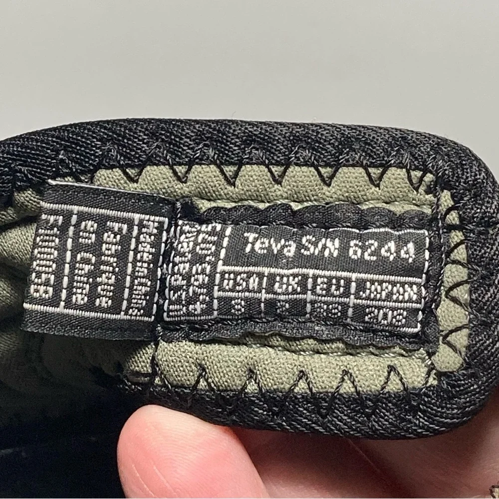 Teva Spoiler II Boy’s 3 Sport Sandals Trail Hiking Tan Black Adjustable Leather